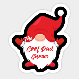 The Cool Dad Gnome Matching Family Christmas Pajama Sticker